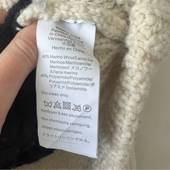 NWT J. Crew Striped Wool Blend Turtleneck Heavy Knit Sweater With Pockets - Picture 6 of 6